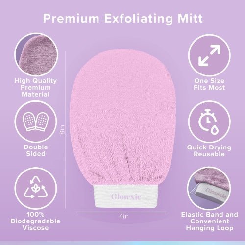 Glowxie Exfoliating Mitt for Body (3-Pack)