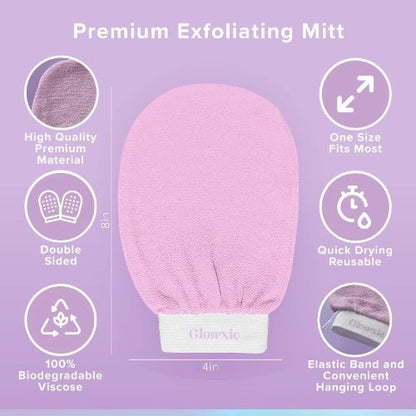 Glowxie Exfoliating Mitt for Body (3-Pack)