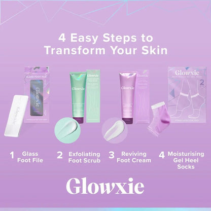 Glowxie Luxe Foot Revival Duo – Exfoliating Scrub & Salicylic Cream